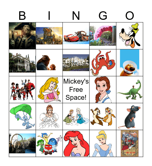 Disney Bingo Card