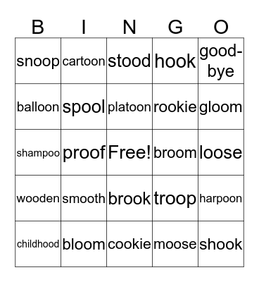 Unit 29  Bingo Card