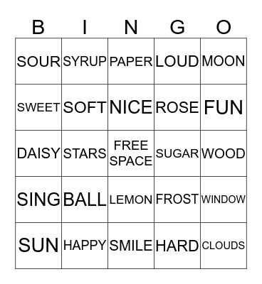 Chloe's Bingo! Bingo Card