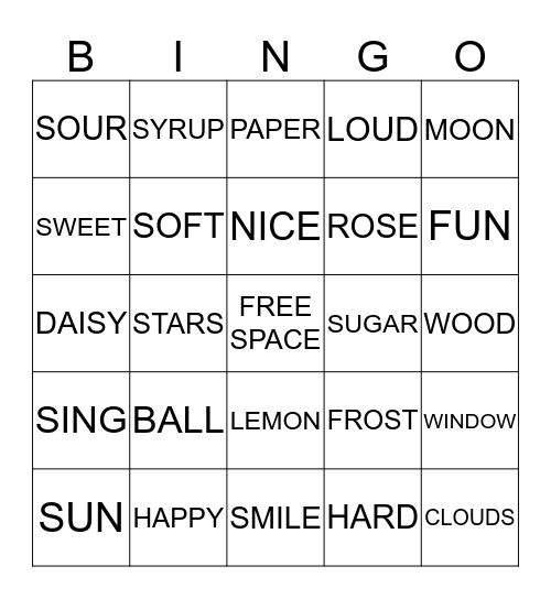 Chloe's Bingo! Bingo Card