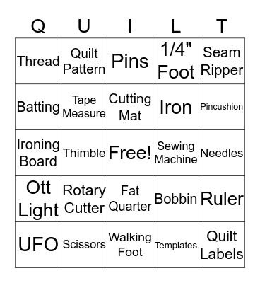 Twin Cities Shop Hop Bingo Card