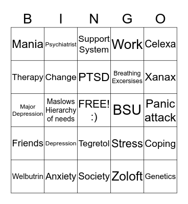 BINGO WITH ANGE!<3 Bingo Card