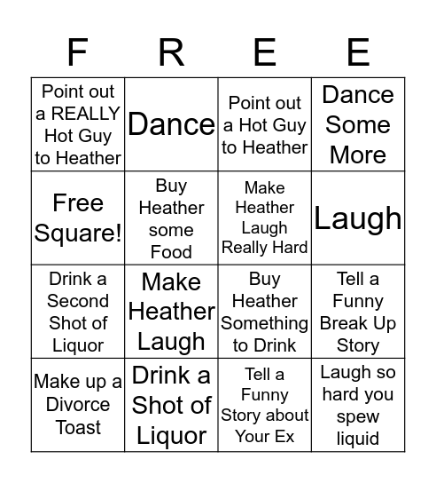 Heather's Liberation Bingo Card