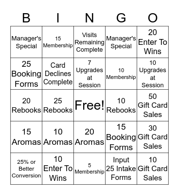 Elements Bingo Card