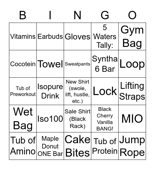 Retail & Concession BINGO Card