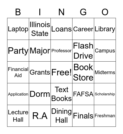 DeJah's Trunk Party Bingo Card