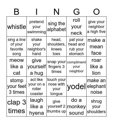 SOCIAL  Bingo Card