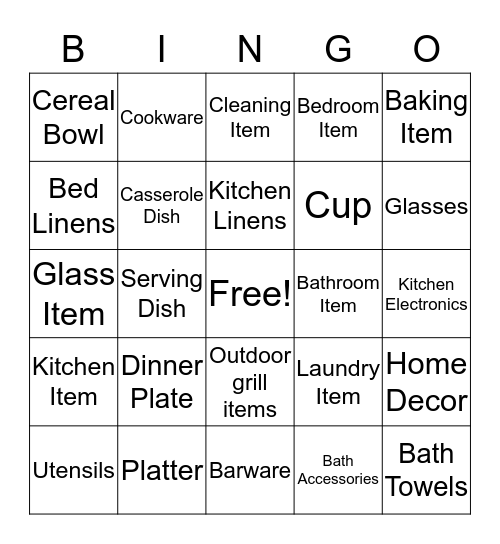 Brittany and Bobby's Tailgate 2017 Bingo Card