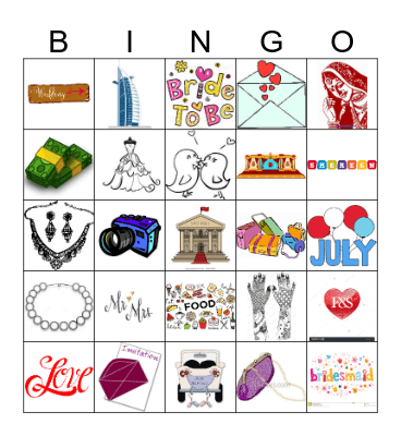 Shereen's Bridal Bingo! Bingo Card