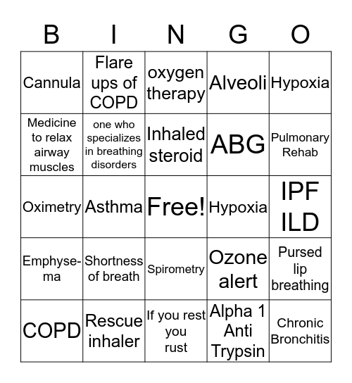 Better Breather  Bingo Card