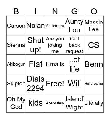 Louise Bingo Card