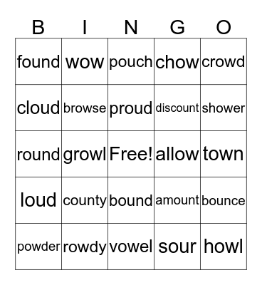 Unit 31 Bingo Card