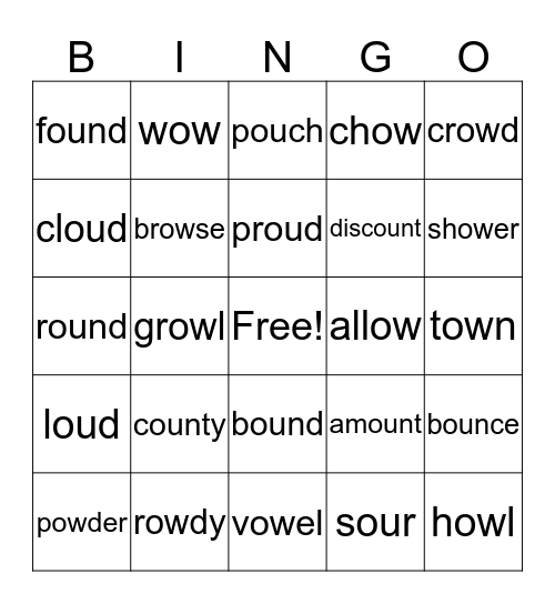 Unit 31 Bingo Card