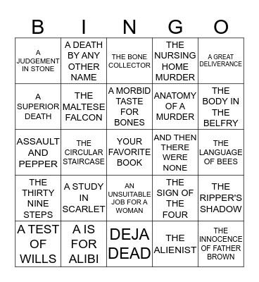 BOOK BINGO Card
