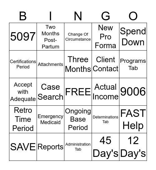 SUPER BINGO Card