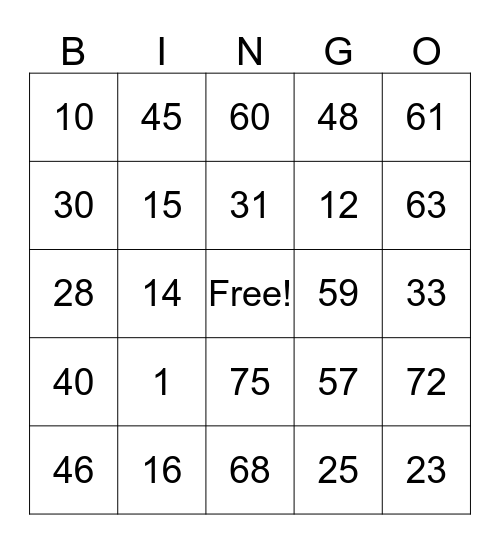 Thalia's Bingo Extravaganza Bingo Card