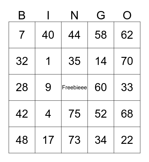 J&J Lovely Chances❤️ Bingo Card