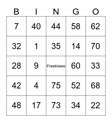 J&J Lovely Chances❤️ Bingo Card