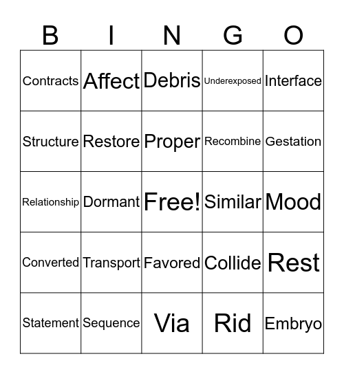 Bingo Card