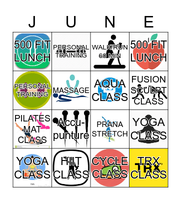 JUNE FITNESS BINGO Card