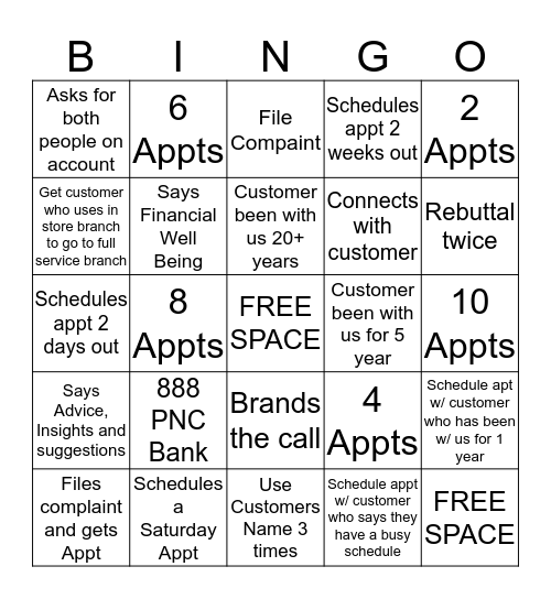 2J BINGO Card