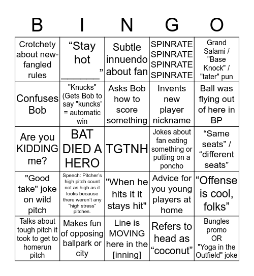 FP Bingo Card