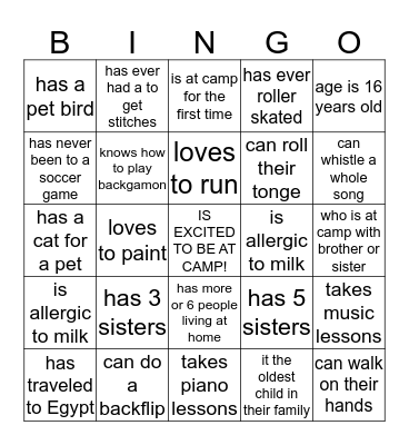 Find someone who.... Bingo Card