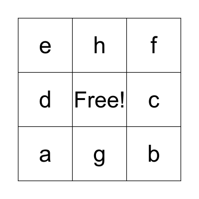 ABC BINGO Card