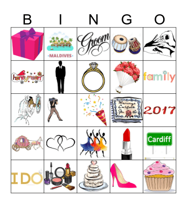 Shereen's Bridal Bingo! Bingo Card