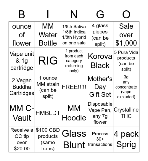 BINGO! Bingo Card