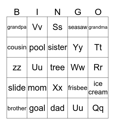 Billy's teddy bear! Bingo Card