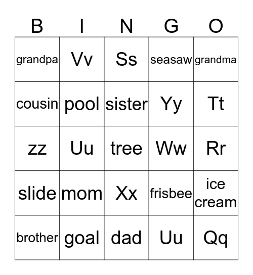 Billy's teddy bear! Bingo Card