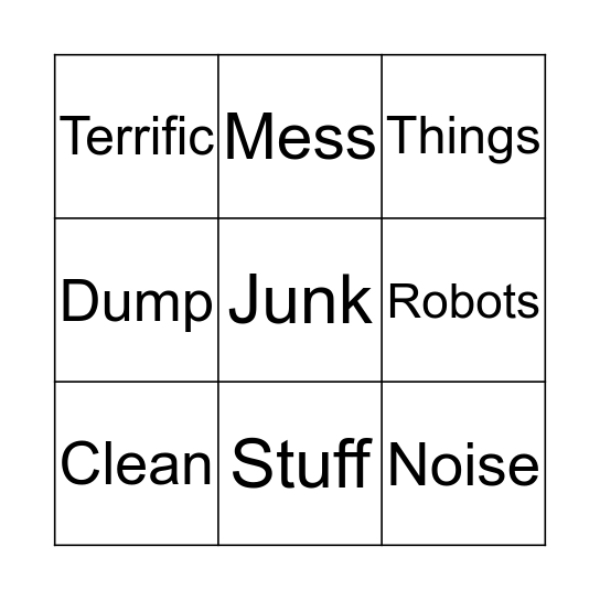 June Robot Cleans Up Bingo Card