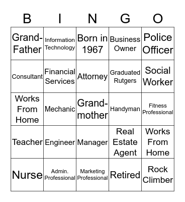 Aaron's Birthday Bash Bingo Card