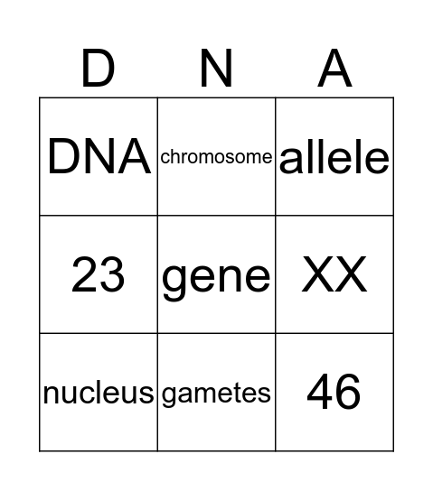 Inheritance Bingo Card