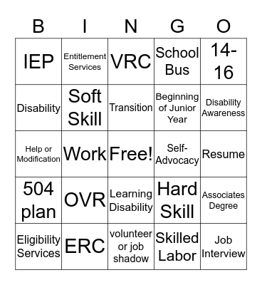 OVR Bingo Card