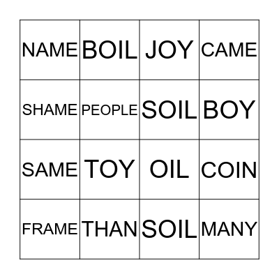 Bingo Card