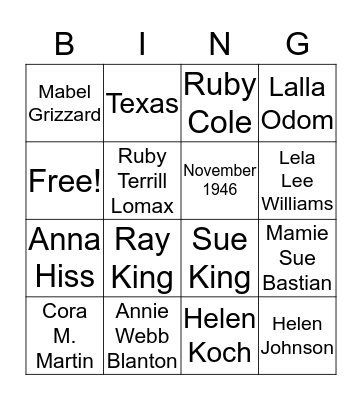 DKG Founders BINGO Card