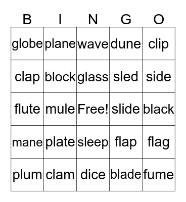 BINGO! GO!GO! Bingo Card