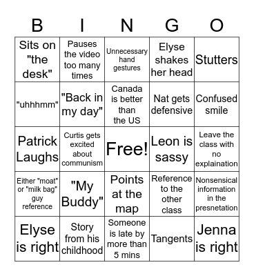 Bingo Card