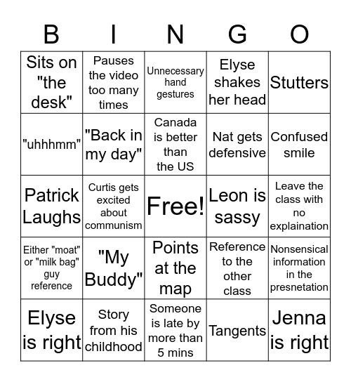Bingo Card