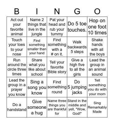 We're the Maker's Kids! Bingo Card