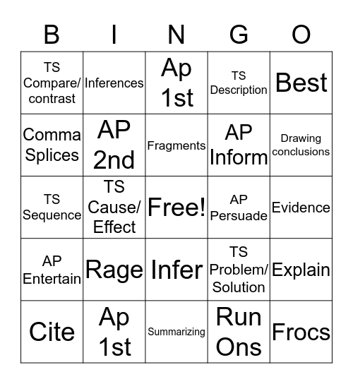 Bingo Card