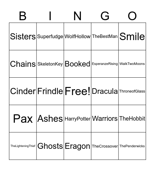 Kent Library Book Bingo! Bingo Card