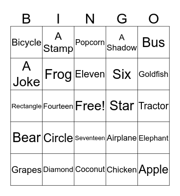 What am I BINGO Card