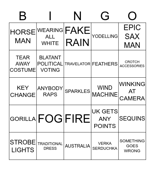 EURO-BINGO 2k17!!!!! Bingo Card
