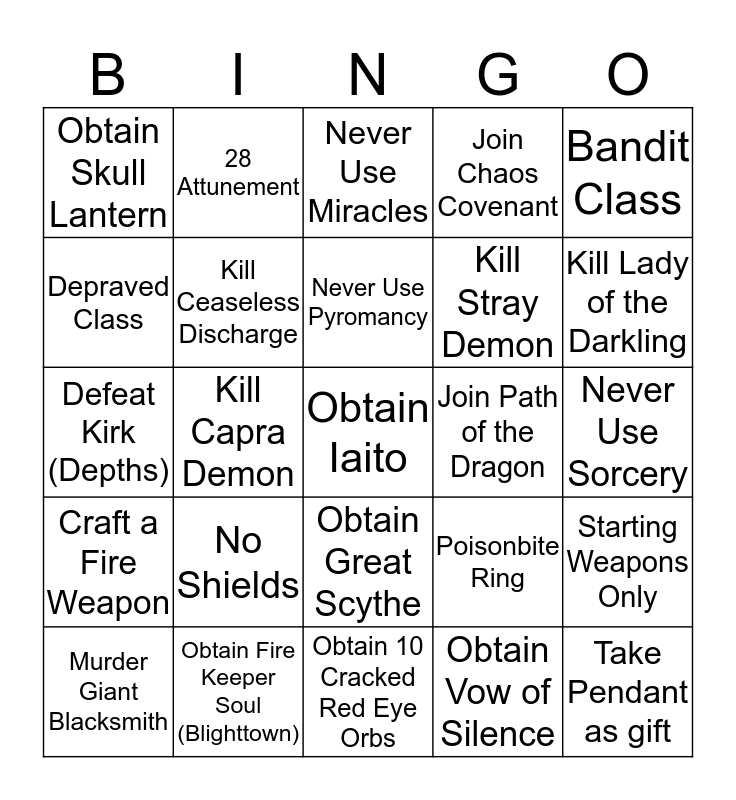 Randomizer Bingo Card