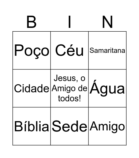 O amigo ama sempre! Bingo Card