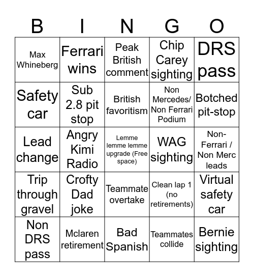Bingo Card