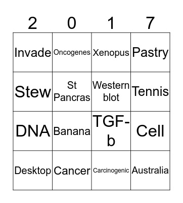 Pint of Science Bingo Card